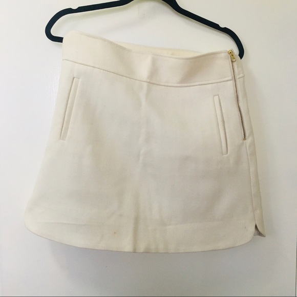 J Crew Cream 100% Wool Skirt - Picture 5 of 5